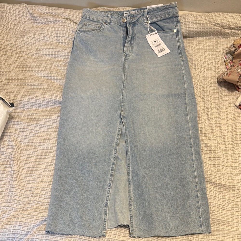 Women's Light Blue Denim Skirt